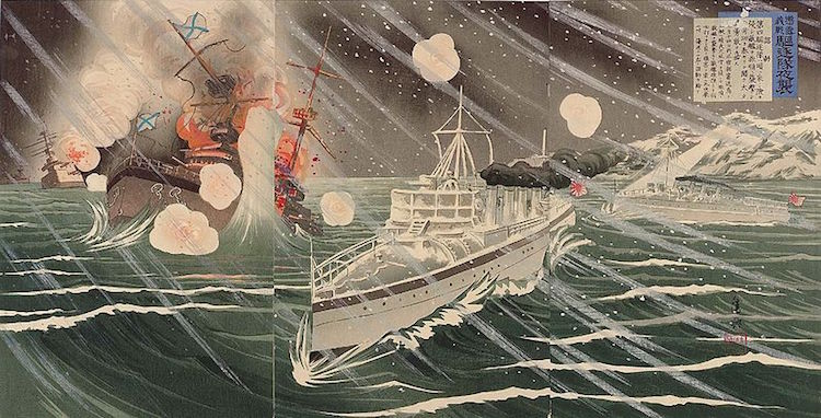 Japanische Attacke auf russischen Zerstörer (1904)