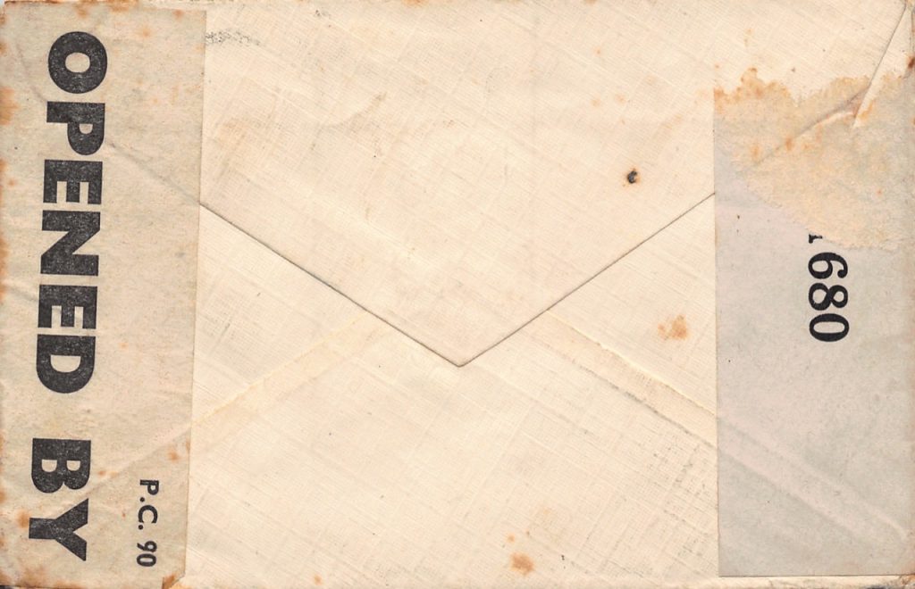 1941, Doppel-Zensur-Brief aus Shanghai via USA nach Großbritannien