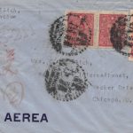 1945, zensierter Luftpostbrief aus Lanchow an die Rotary International Zentrale in Chicago (USA)
