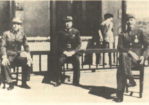 Die drei am Xi'an-Vorfall Hauptbeteiligten: Zhang Xueliang, Yang Hucheng und Chiang Kai-shek