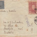 1945, von der Zensur ungeöffneter Luftpostbrief aus Chengdu nach Australien